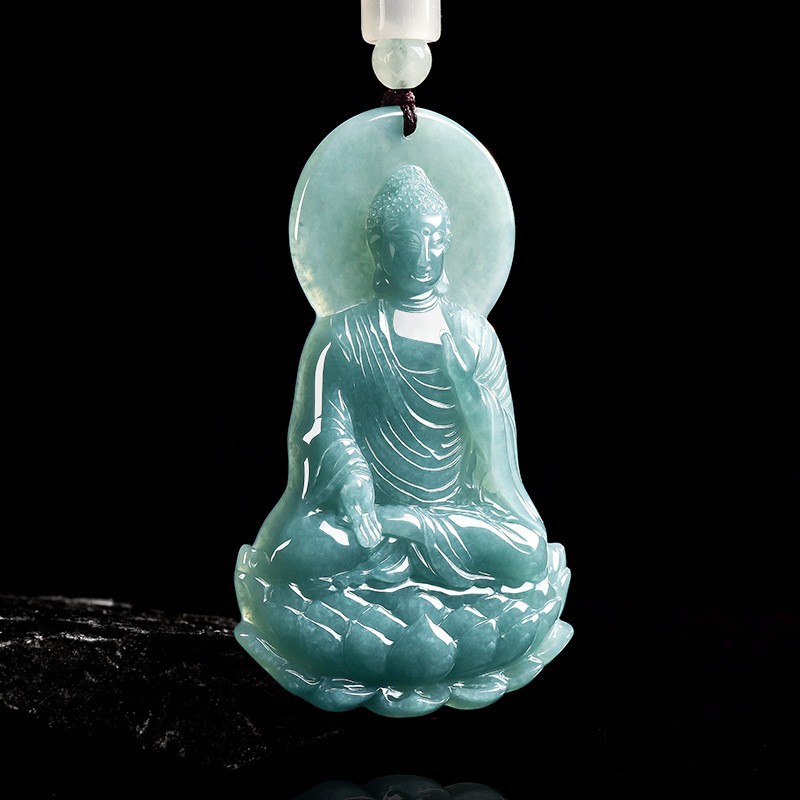 Necklaces - Kalung Liontin Buddha Giok Burma Alami