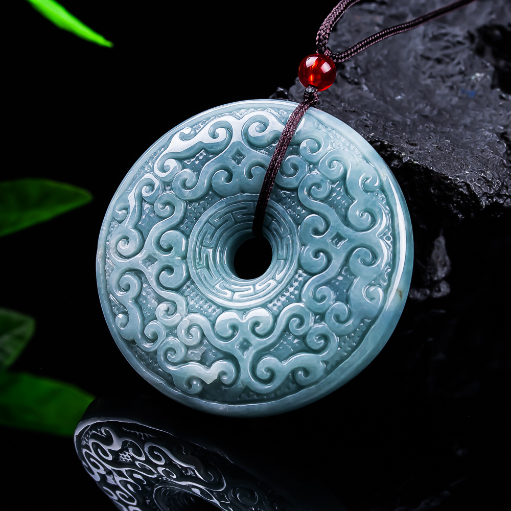 Necklaces - Kalung Liontin Bunga Giok Burma Alami