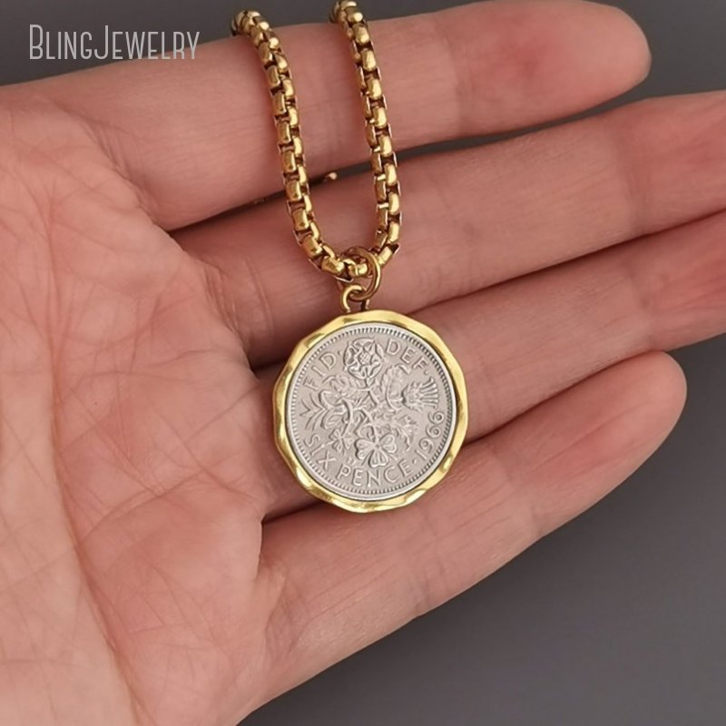 Cross Pendant Necklace Gold - 10 Buah Perhiasan Rantai Kotak Baja