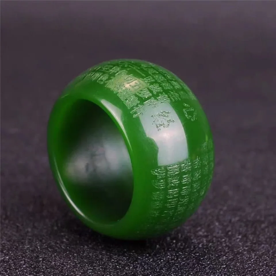Rings - Cincin Batu Giok Hijau Alami 22mm,