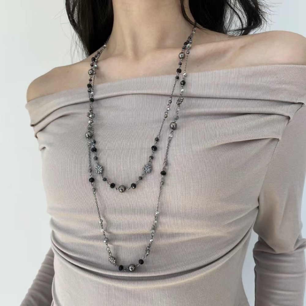 Anime Pendant Necklace - Kalung Rantai Ganda Retro Wanita Gaya