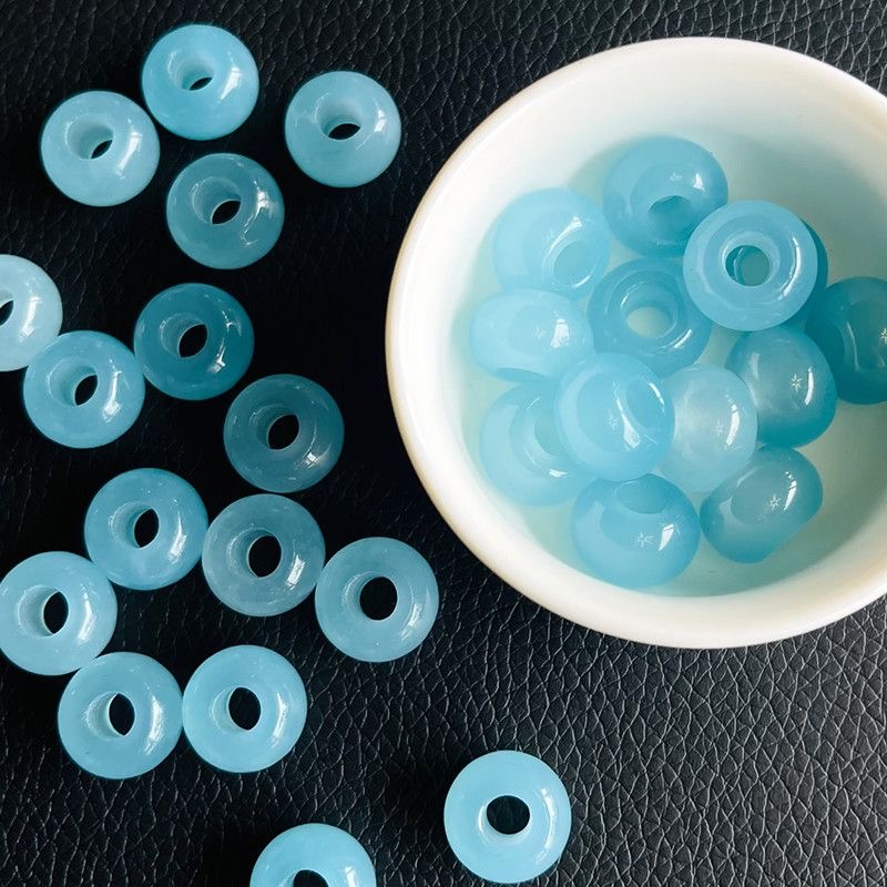 Earrings - 10 buah Manik-manik Berlubang Besar Warna