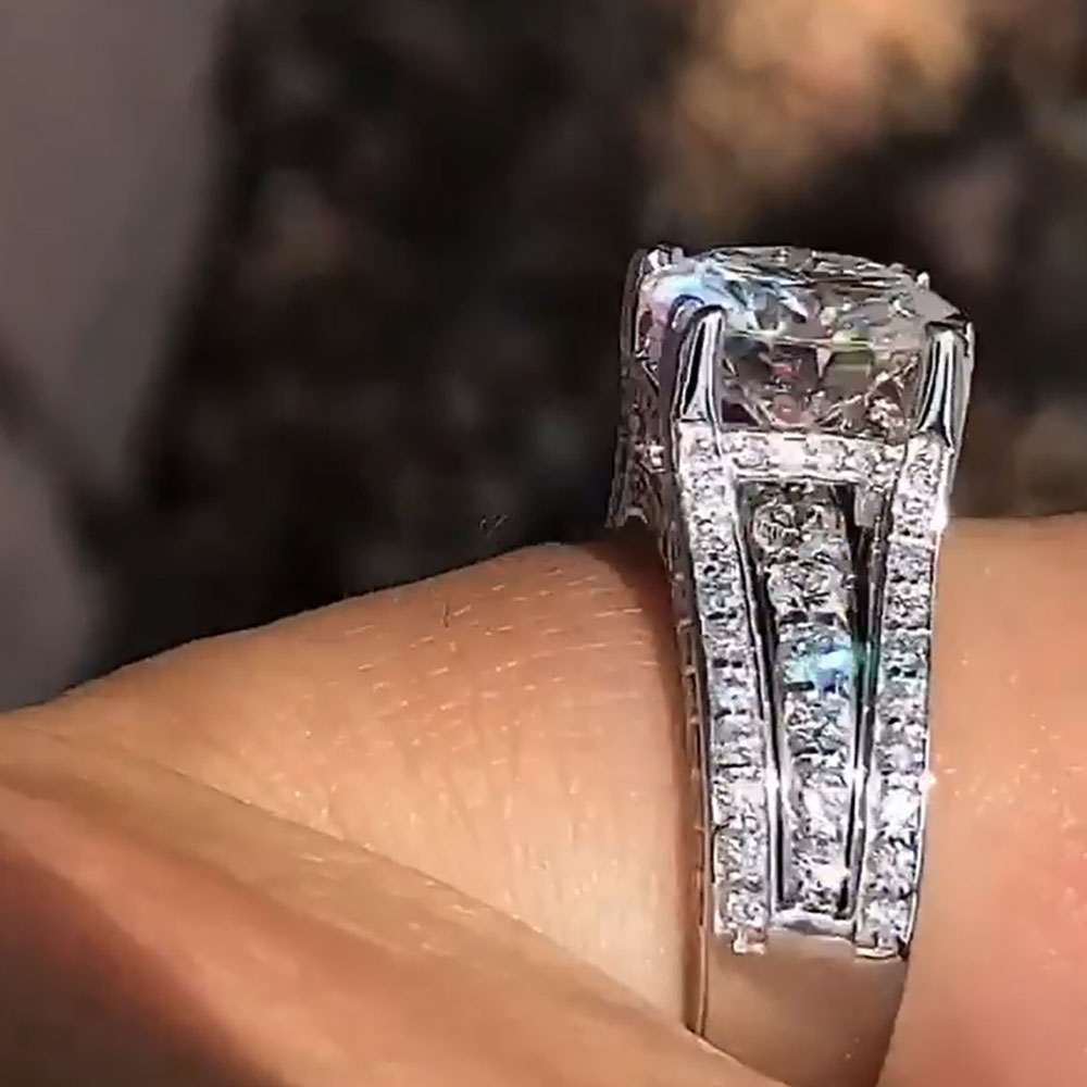 Cincin Pernikahan/Ulang Tahun/ - Moissanite Engagement Ring 1 Carat ulasan dan harga