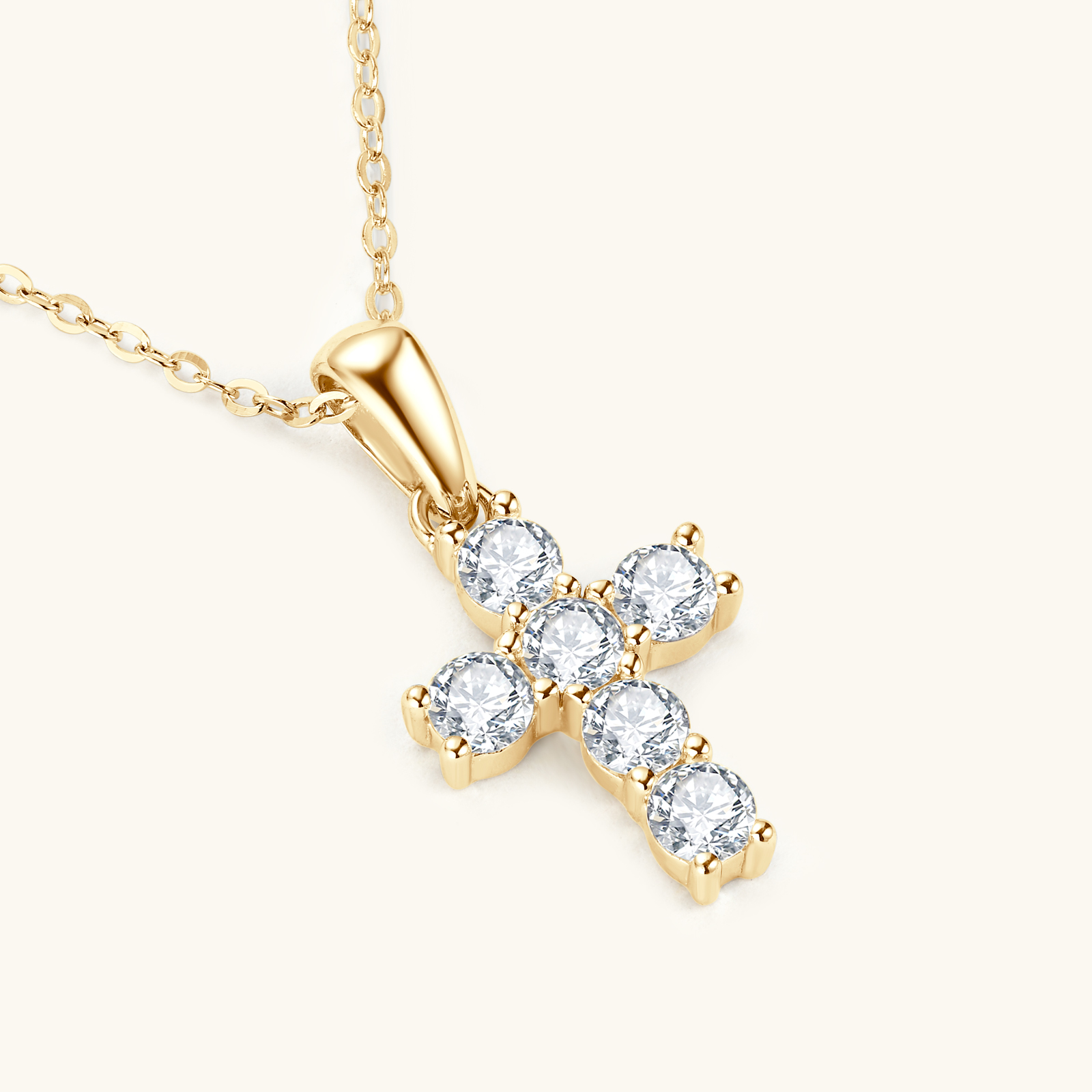 Kalung Liontin Salib Empat Cab - Cross Pendant Necklace Gold ulasan dan harga