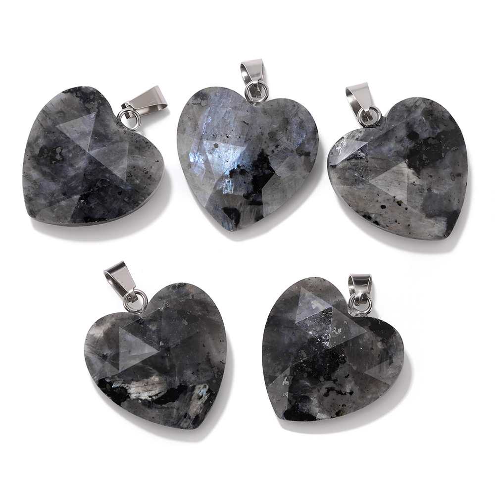 1 Buah 20Mm Liontin Hati Segi  - Crystal Pendant Necklace Natural Stone ulasan dan harga