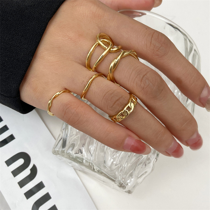 Set Manik Logam Cincin Punk Pe - Vintage Punk Knuckle Rings Set ulasan dan harga