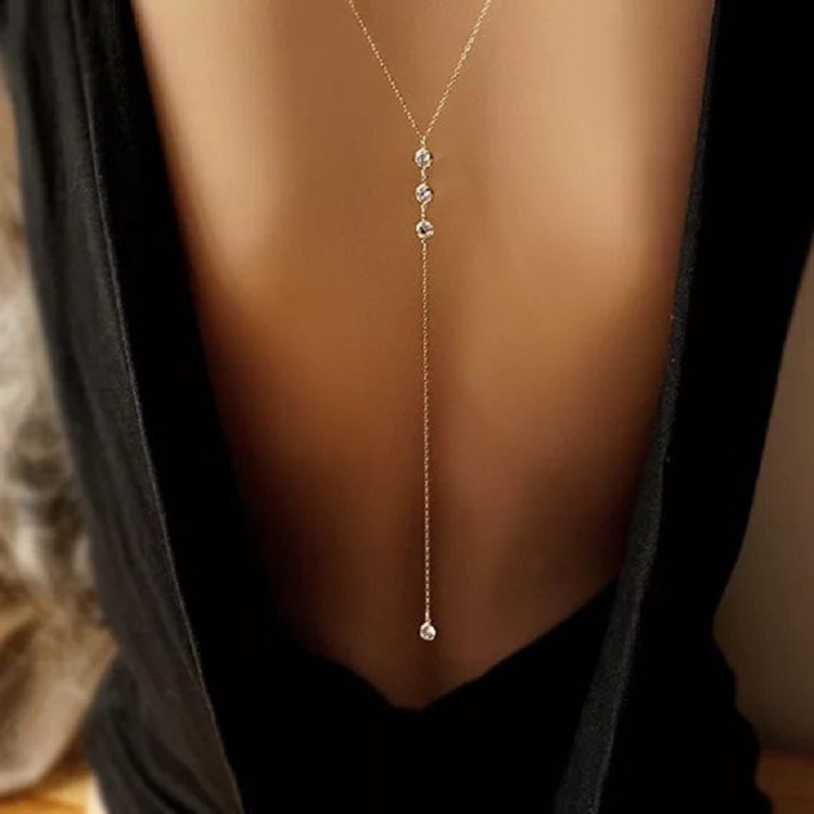 Kalung Rantai Punggung Wanita  - Body Jewelry ulasan dan harga