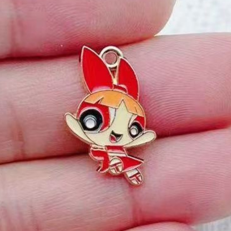 10 Buah Liontin Gadis Kartun B - Earrings ulasan dan harga