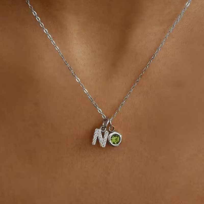 Kalung Inisial A-Z Kustom untu - Custom Name Necklace Stainless Steel ulasan dan harga