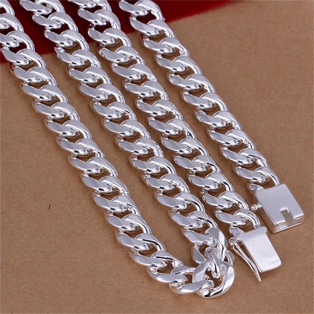 20-24 inci 925 perak murni kla - 925 Sterling Silver Chain Necklace Men ulasan dan harga