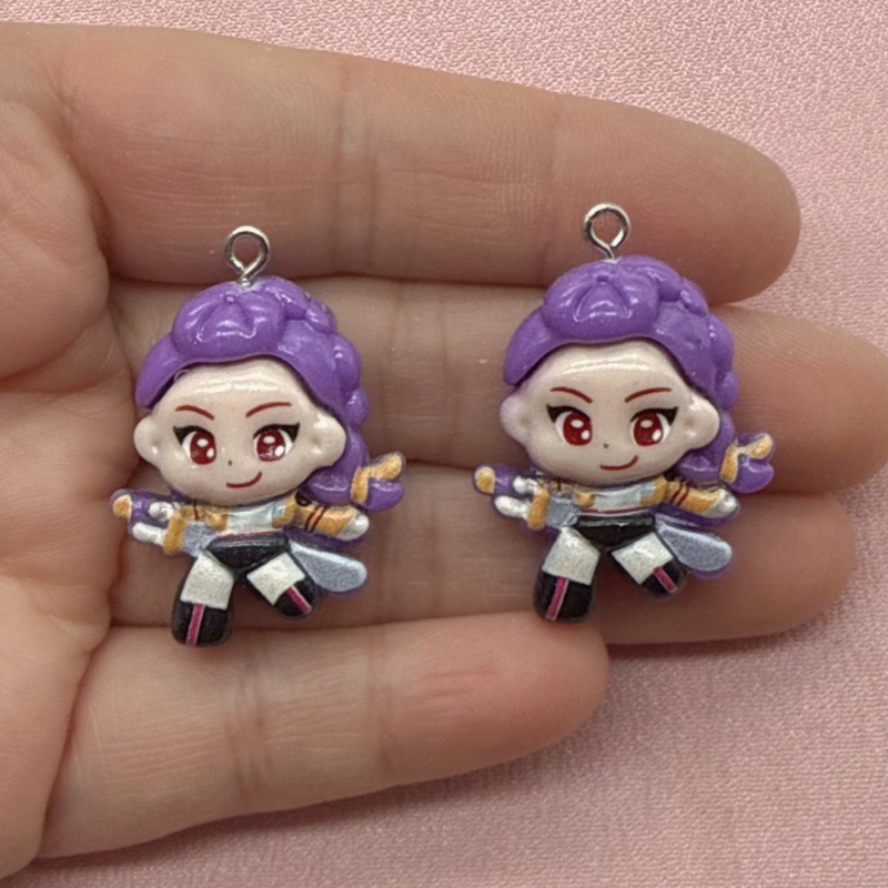 10 buah liontin kartun resin,  - Earrings ulasan dan harga