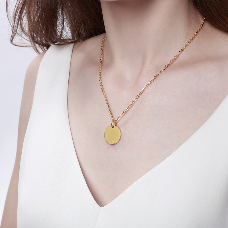 Set Kalung Berlapis Baja Tahan - Layered Pendant Necklace Aesthetic ulasan dan harga