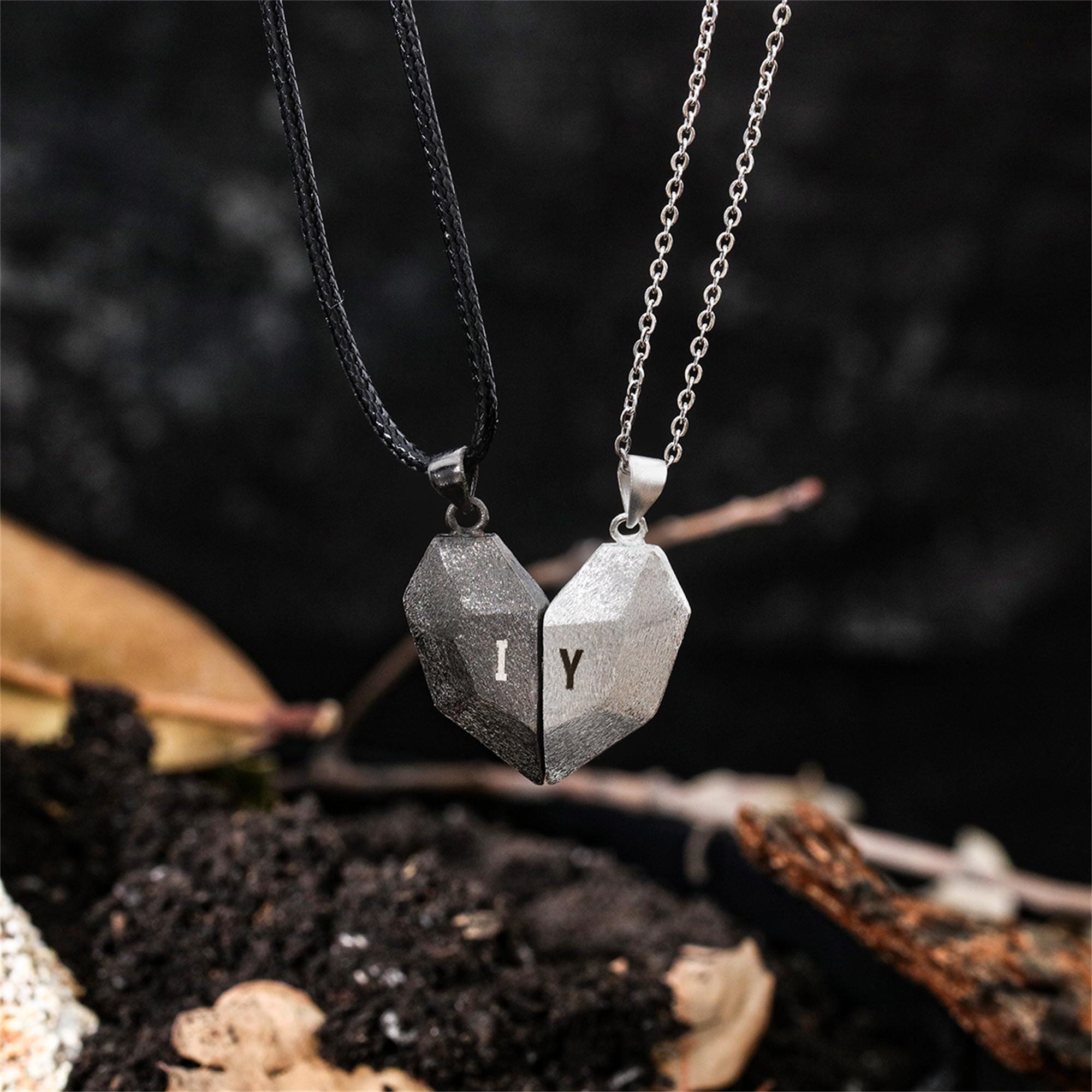 Set kalung hati magnetik pasan - Magnetic Couple Matching Necklaces ulasan dan harga