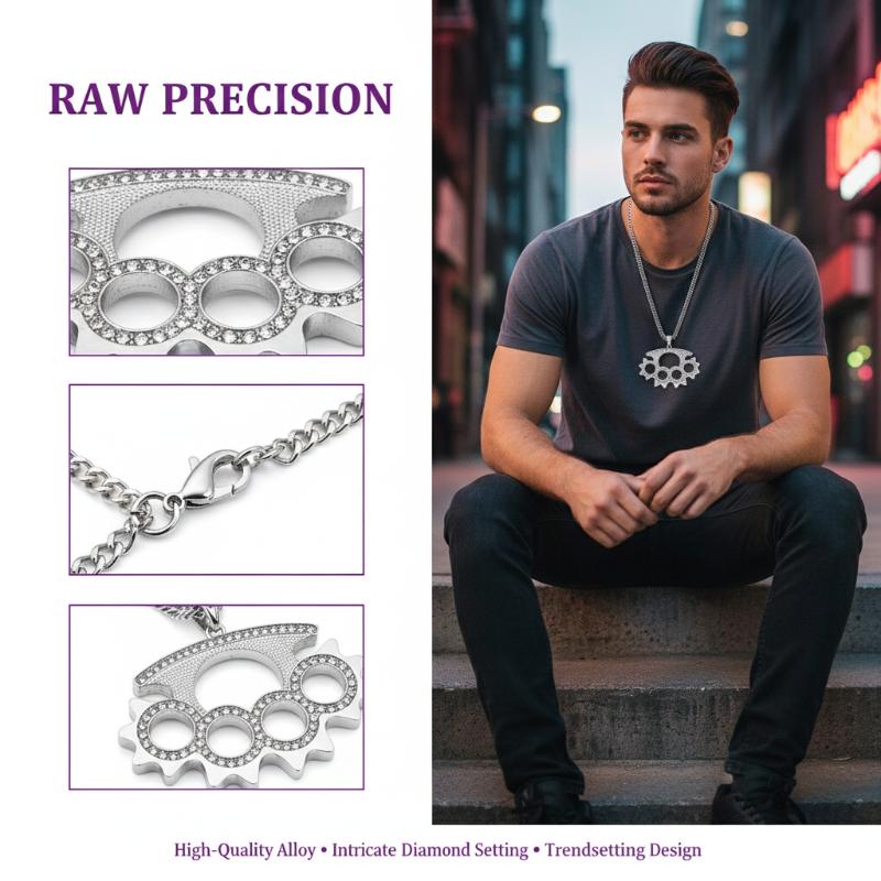 Kalung Liontin Baja Tahan Kara - Layered Pendant Necklace Aesthetic ulasan dan harga