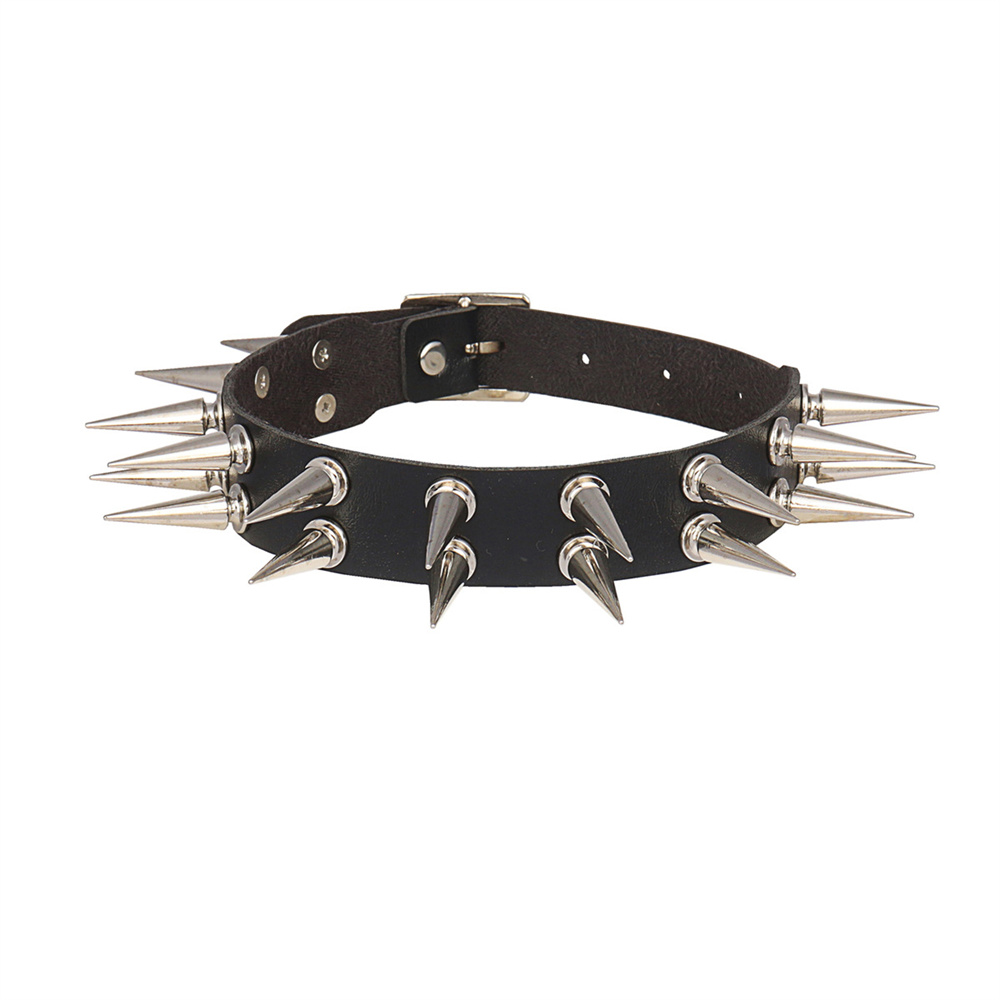 Kalung Choker Berduri Panjang  - Goth Punk Spike Choker ulasan dan harga