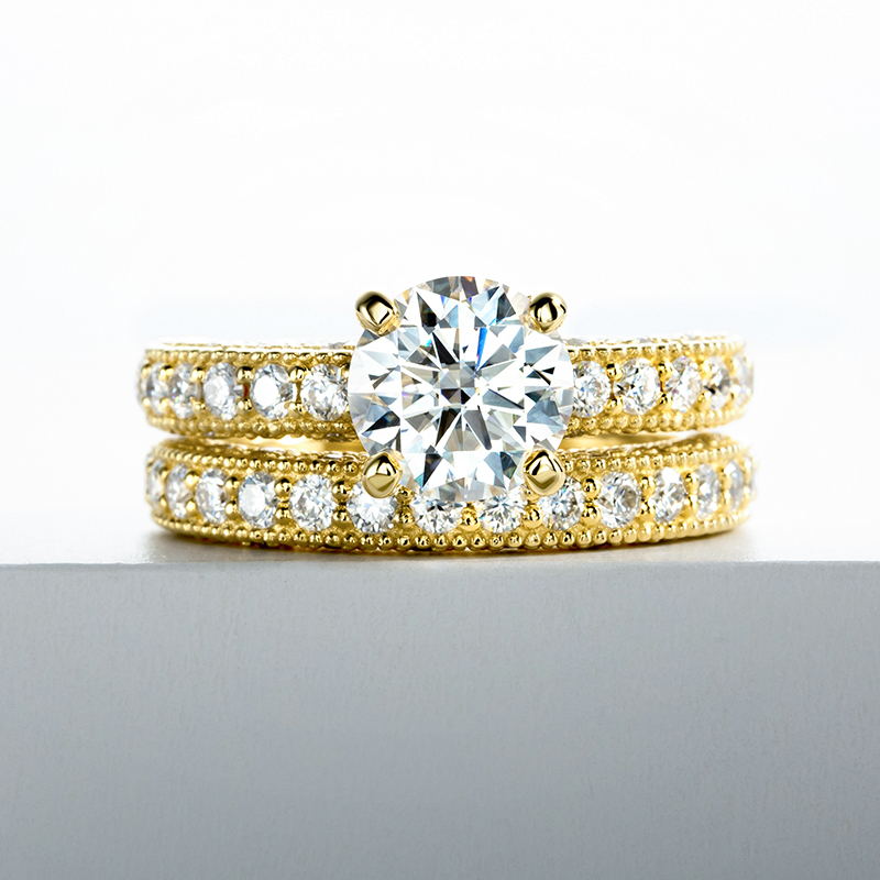 Set Cincin Untuk Wanita Perak  - Moissanite Engagement Ring 1 Carat ulasan dan harga