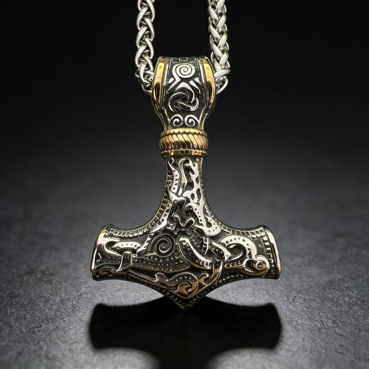 Kalung Rantai Liontin Rune Vik - Cuban Link Chain 12Mm ulasan dan harga