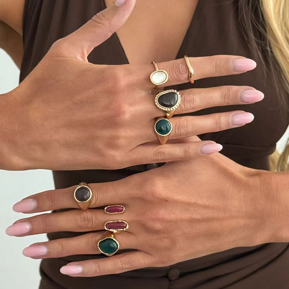 IngeSight.Z 7Pcs/Set Cincin Ja - Vintage Punk Knuckle Rings Set ulasan dan harga