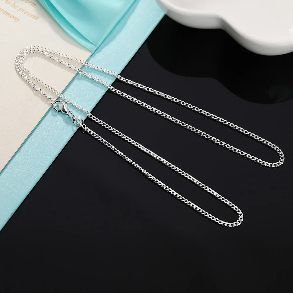 40-75cm 925 perak murni klasik - 925 Sterling Silver Chain Necklace Men ulasan dan harga