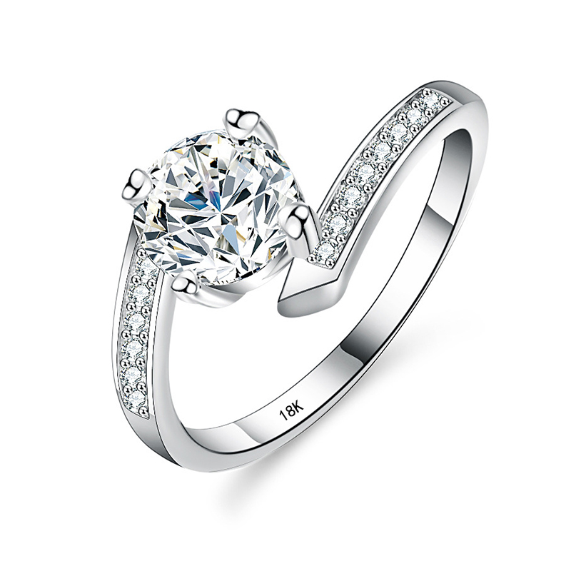 YHAMNI cincin pernikahan 18K M - Moissanite Engagement Ring 1 Carat ulasan dan harga