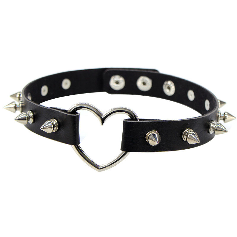 Seksi Spike Punk Kerah Kulit K - Goth Punk Spike Choker ulasan dan harga