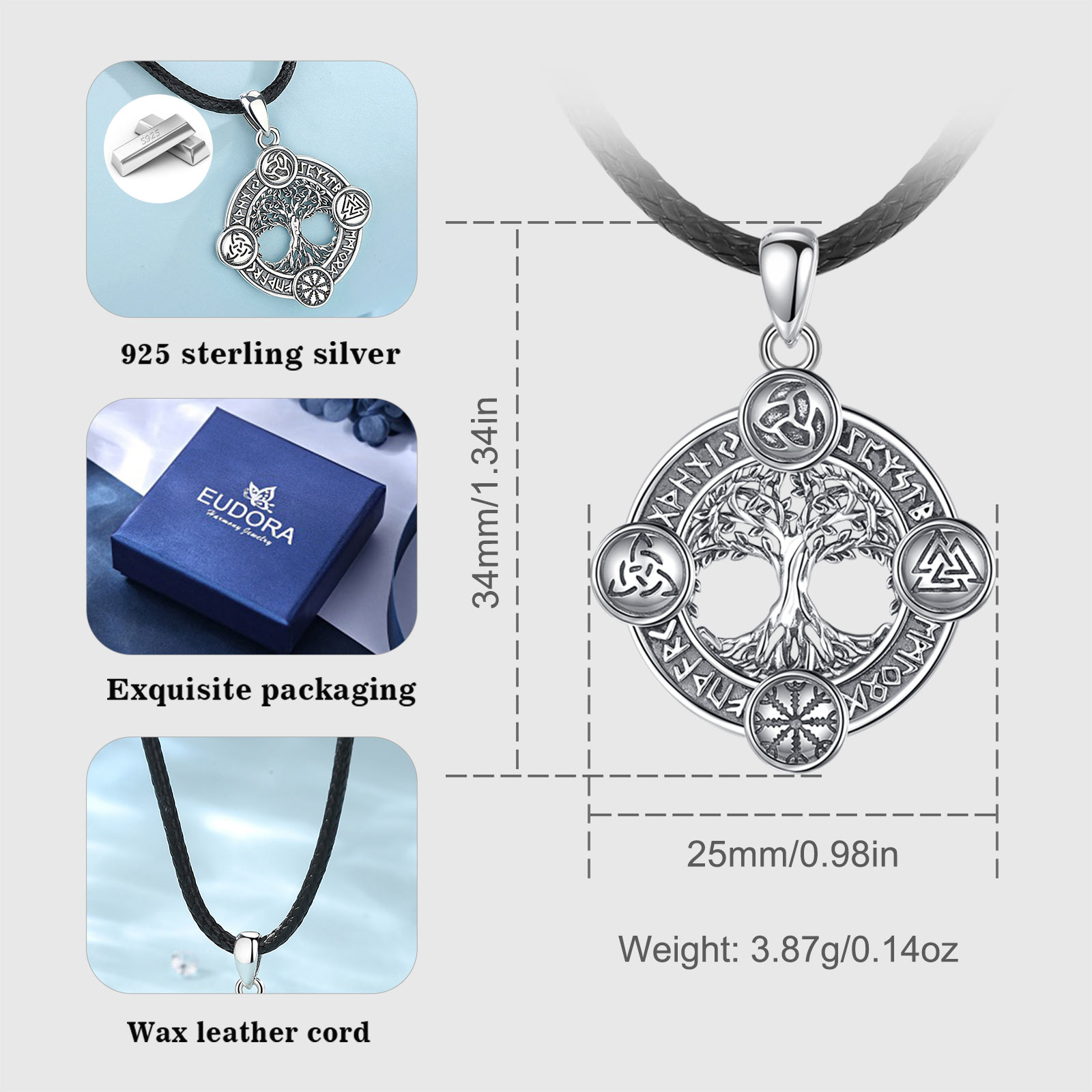 Eudora 925 perak murni pohon k - 925 Sterling Silver Chain Necklace Men ulasan dan harga