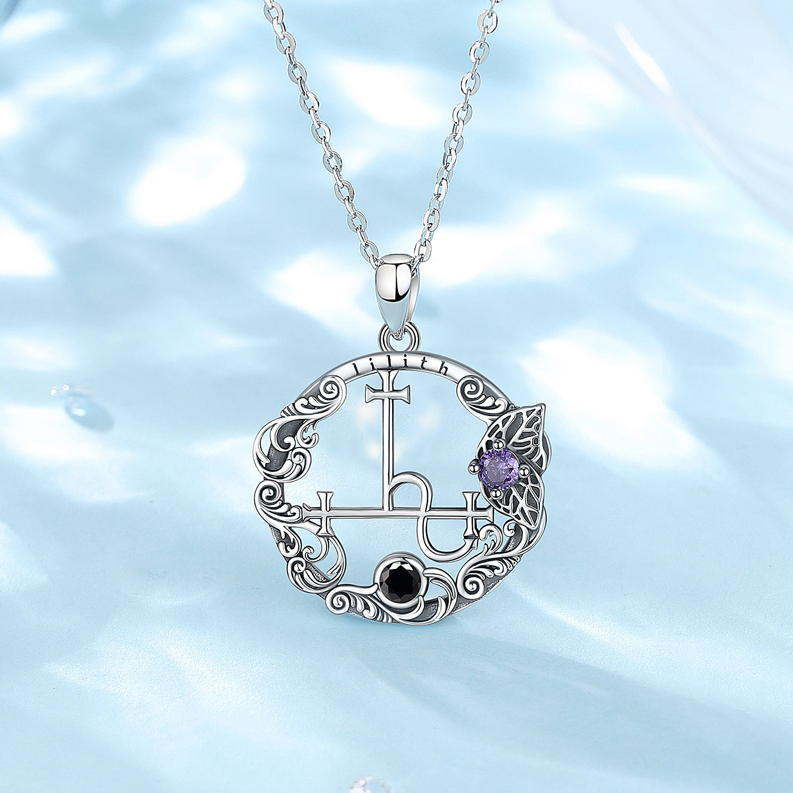 Eudora 925 perak murni Lilith  - 925 Sterling Silver Chain Necklace Men ulasan dan harga