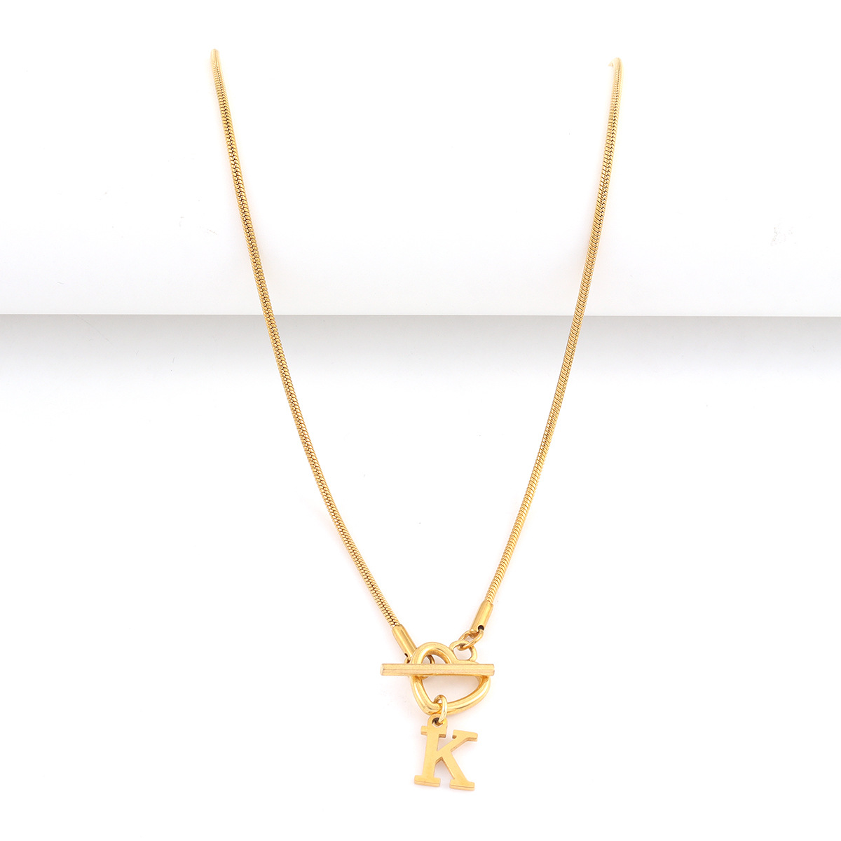Kalung Liontin Hati Inisial A- - Initial Letter Necklace 18K Gold ulasan dan harga